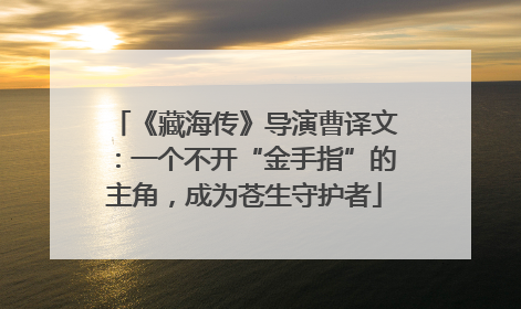 《藏海传》导演曹译文：一个不开“金手指”的主角，成为苍生守护者