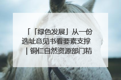 「绿色发展」从一份选址意见书看要素支撑｜铜仁自然资源部门精准服务助力项目落地