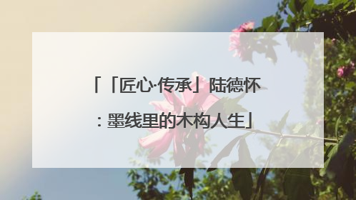 「匠心·传承」陆德怀：墨线里的木构人生