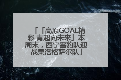 「高原GOAL精彩 青超向未来」本周末，西宁雪豹队迎战果洛格萨尔队