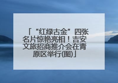 “红绿古金”四张名片惊艳亮相！吉安文旅招商推介会在青原区举行(图)