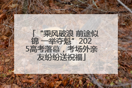 “乘风破浪 前途似锦 一举夺魁”2025高考落幕，考场外亲友纷纷送祝福