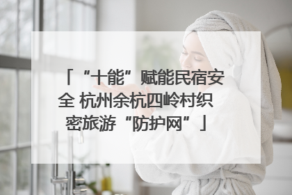 “十能”赋能民宿安全 杭州余杭四岭村织密旅游“防护网”