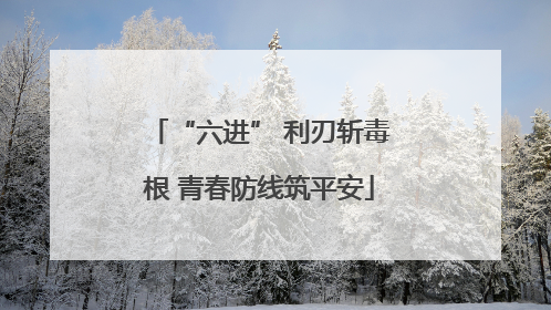 “六进” 利刃斩毒根 青春防线筑平安