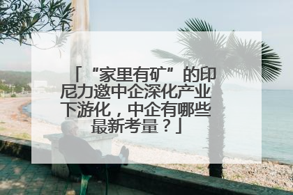 “家里有矿”的印尼力邀中企深化产业下游化，中企有哪些最新考量？