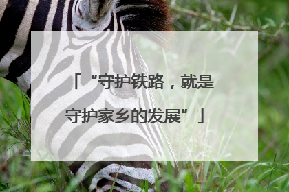 “守护铁路，就是守护家乡的发展”