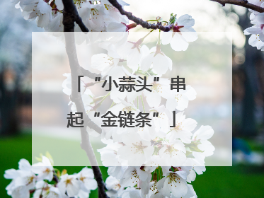 “小蒜头”串起“金链条”