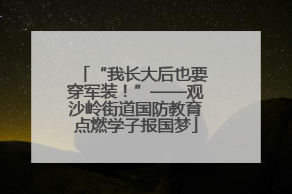 “我长大后也要穿军装！”——观沙岭街道国防教育点燃学子报国梦