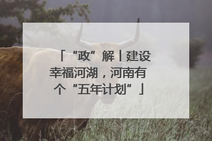 “政”解丨建设幸福河湖，河南有个“五年计划”