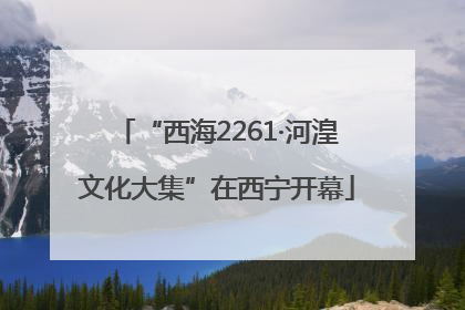 “西海2261·河湟文化大集”在西宁开幕