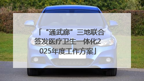 “通武廊”三地联合签发医疗卫生一体化2025年度工作方案