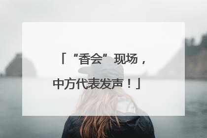 “香会”现场，中方代表发声！