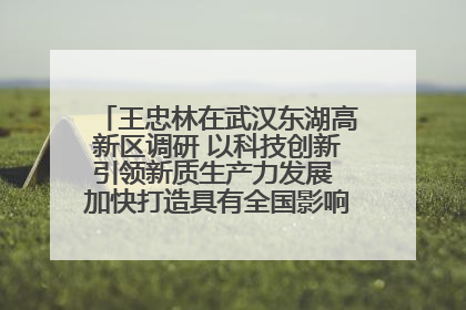 王忠林在武汉东湖高新区调研 以科技创新引领新质生产力发展 加快打造具有全国影响力的科技创新高地