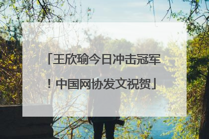 王欣瑜今日冲击冠军！中国网协发文祝贺