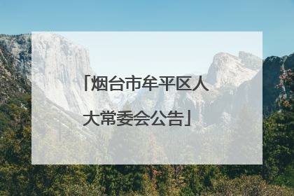 烟台市牟平区人大常委会公告