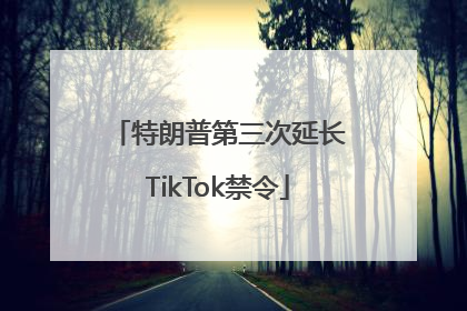 特朗普第三次延长TikTok禁令