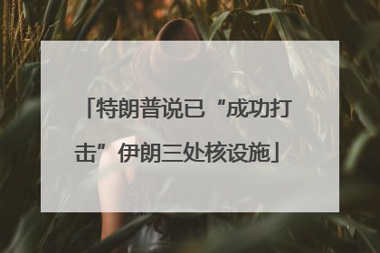 特朗普说已“成功打击”伊朗三处核设施