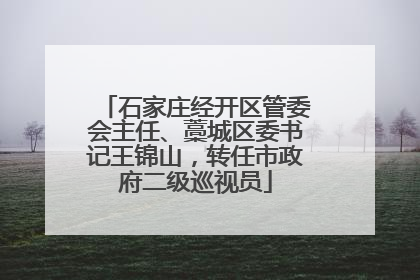 石家庄经开区管委会主任、藁城区委书记王锦山，转任市政府二级巡视员