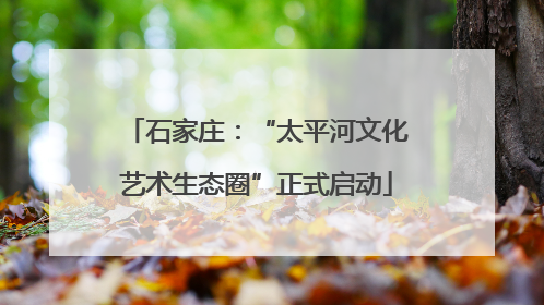 石家庄：“太平河文化艺术生态圈”正式启动