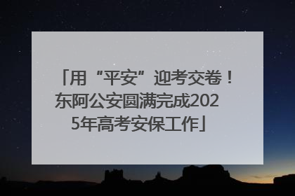 用“平安”迎考交卷！东阿公安圆满完成2025年高考安保工作