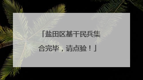 盐田区基干民兵集合完毕，请点验！