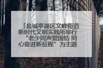 盐城亭湖区文峰街道新时代文明实践所举行“老少同声爱国情 同心奋进新征程”为主题的红色文化活动