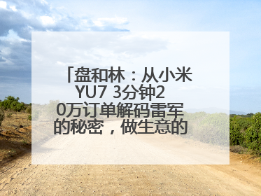 盘和林：从小米YU7 3分钟20万订单解码雷军的秘密，做生意的逻辑变了