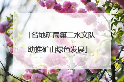 省地矿局第二水文队助推矿山绿色发展