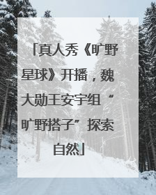 真人秀《旷野星球》开播，魏大勋王安宇组“旷野搭子”探索自然