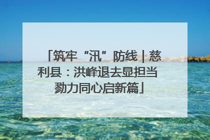 筑牢“汛”防线｜慈利县：洪峰退去显担当 勠力同心启新篇