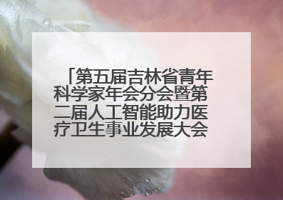 第五届吉林省青年科学家年会分会暨第二届人工智能助力医疗卫生事业发展大会在长春召开