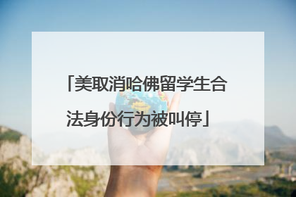 美取消哈佛留学生合法身份行为被叫停