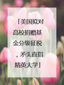 美国拟对高校捐赠基金分级征税，矛头直指精英大学