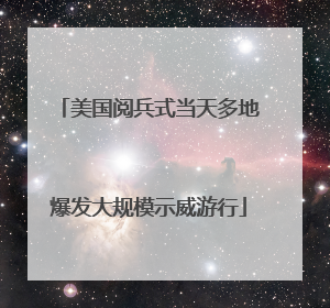 美国阅兵式当天多地爆发大规模示威游行