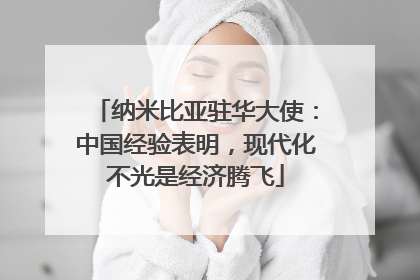 纳米比亚驻华大使：中国经验表明，现代化不光是经济腾飞