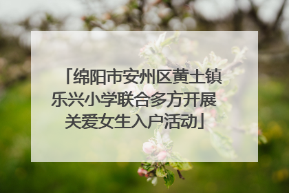 绵阳市安州区黄土镇乐兴小学联合多方开展关爱女生入户活动