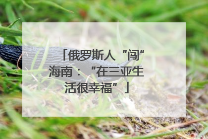 俄罗斯人“闯”海南：“在三亚生活很幸福”