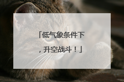 低气象条件下，升空战斗！