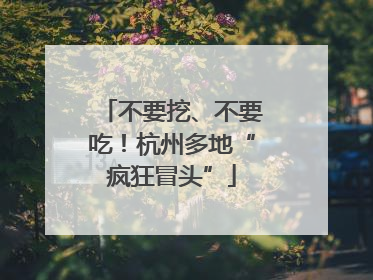 不要挖、不要吃！杭州多地“疯狂冒头”