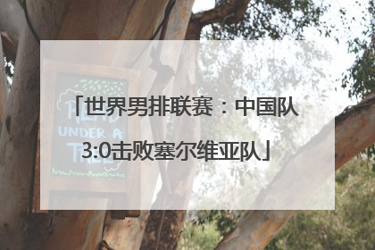 世界男排联赛：中国队3:0击败塞尔维亚队