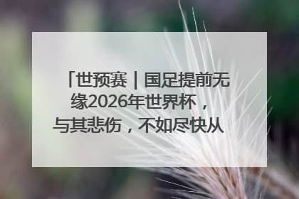 世预赛｜国足提前无缘2026年世界杯，与其悲伤，不如尽快从选帅开始重建