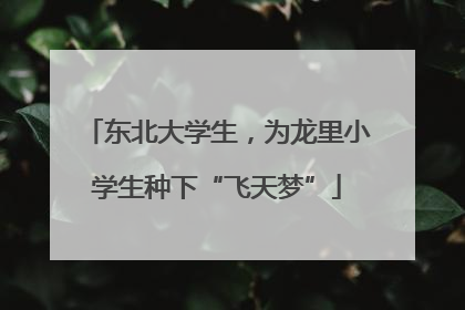 东北大学生，为龙里小学生种下“飞天梦”
