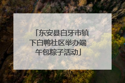 东安县白牙市镇下白鸭社区举办端午包粽子活动