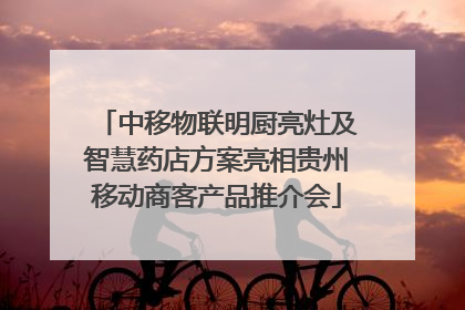 中移物联明厨亮灶及智慧药店方案亮相贵州移动商客产品推介会