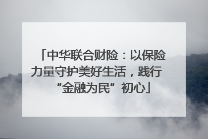 中华联合财险：以保险力量守护美好生活，践行“金融为民”初心