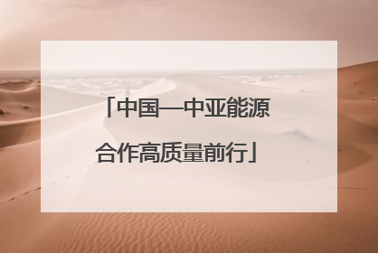 中国—中亚能源合作高质量前行