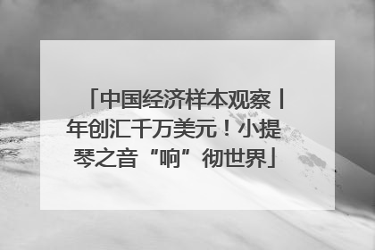中国经济样本观察丨年创汇千万美元！小提琴之音“响”彻世界