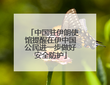 中国驻伊朗使馆提醒在伊中国公民进一步做好安全防护