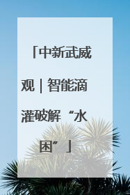 中新武威观｜智能滴灌破解“水困”