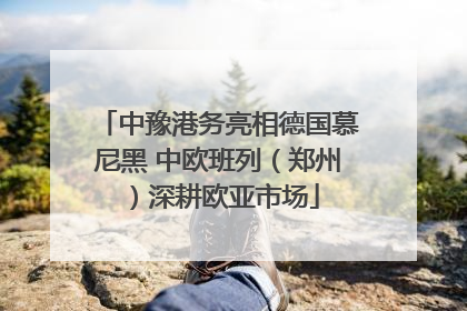 中豫港务亮相德国慕尼黑 中欧班列（郑州）深耕欧亚市场